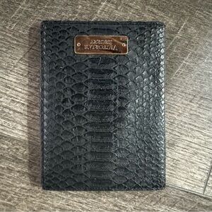 Victoria's Secret Black‎ Textured Passport holder